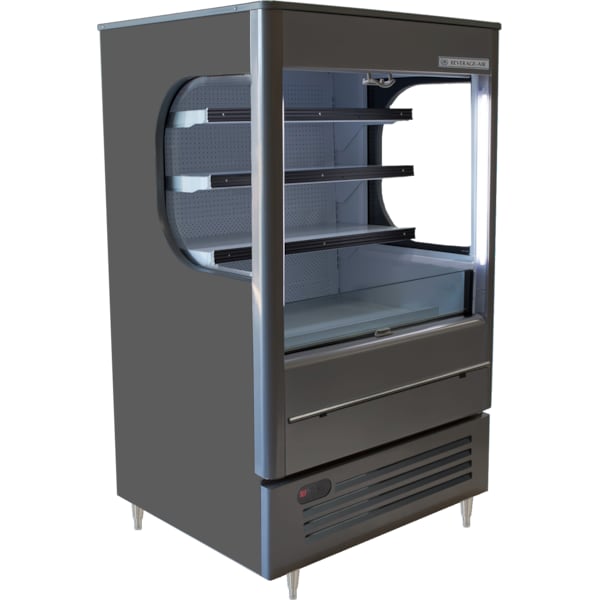 Open Air Merchandiser, Vertical, 7 Cu. Ft, 115 Volt, Grey